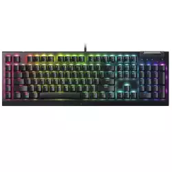 Razer BlackWidow V4 X RGB Mechanical Gaming Keyboard – Green Switch, US Layout, Black | RZ03-04700100-R3M1