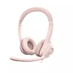 Logitech H390 Wired USB-A Stereo Headset with Noise-Cancelling Microphone – Rose | 981-001281