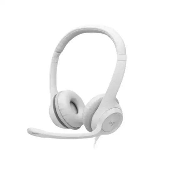 Logitech H390 Wired USB-A Stereo Headset with Noise-Cancelling Microphone – OFF WHITE | 981-001286 Logitech H390 Wired USB-A Stereo Headset with Noise-Cancelling Microphone – OFF WHITE | 981-001286