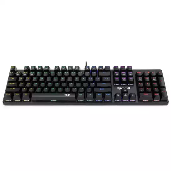 Redragon K608E Valheim Rainbow Elite Mechanical Gaming Keyboard Brown Switches – Black
