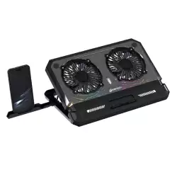 Fantech NC21 Dual-Fan RGB 10-Mode USB Notebook Cooler – Black | 6977052250025 Fantech NC21 Dual-Fan RGB 10-Mode USB Notebook Cooler – Black | 6977052250025