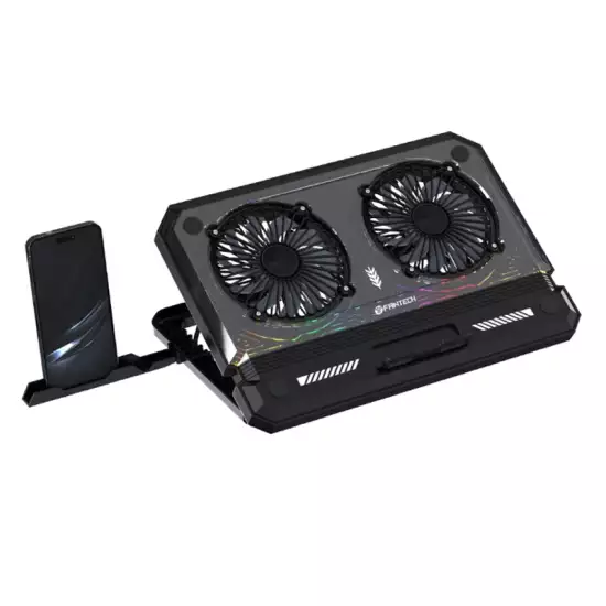 Fantech NC21 Dual-Fan RGB 10-Mode USB Notebook Cooler – Black | 6977052250025 Fantech NC21 Dual-Fan RGB 10-Mode USB Notebook Cooler – Black | 6977052250025
