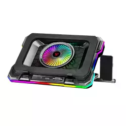 Fantech NC22 Single-Fan RGB 10-Mode USB Notebook Cooler – Black | 6977052252104