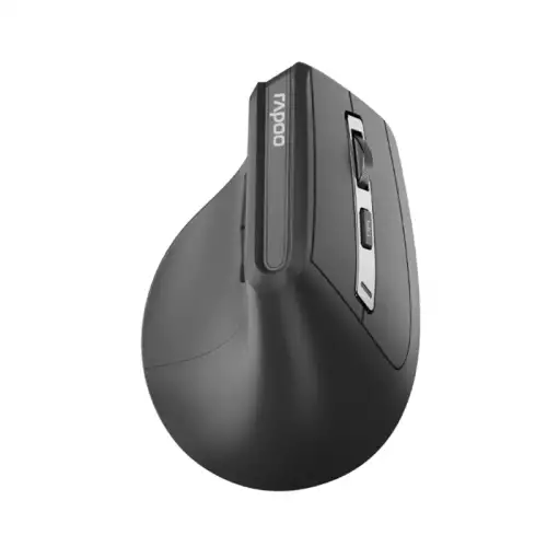 Rapoo EV310M 800–2400 DPI Vertical Ergonomic Bluetooth Wireless Mouse – Black | 6940056132307
