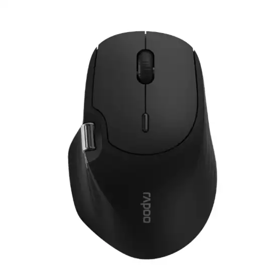 Rapoo MT560 Ergonomic Optical Multi-Mode Wireless Mouse – Black | 6940056131744