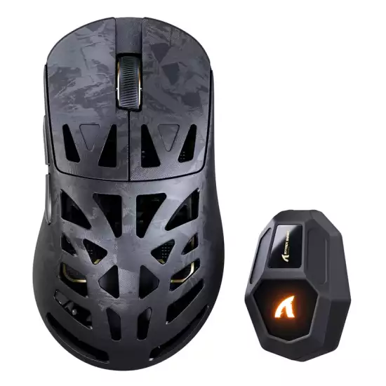 ATTACK SHARK RS6 ULTRA Carbon Fiber Wireless PAW3955MAX Gaming Mouse – Black