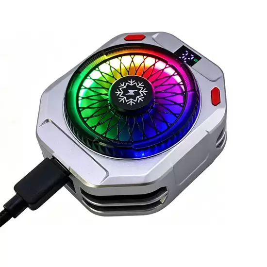 Sarafox TH28 30W Semiconductor Phone Cooler – Smart Temperature Control, 5 Adjustable Modes & RGB Lighting Sarafox TH28 30W Semiconductor Phone Cooler – Smart Temperature Control, 5 Adjustable Modes & RGB Lighting