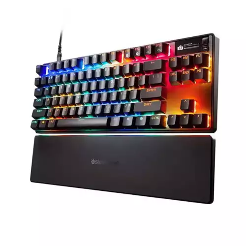 SteelSeries Apex Pro TKL Gen 3 Wired Gaming Keyboard – OmniPoint 3.0, PBT Keycaps & US English Layout – Black | 64740
