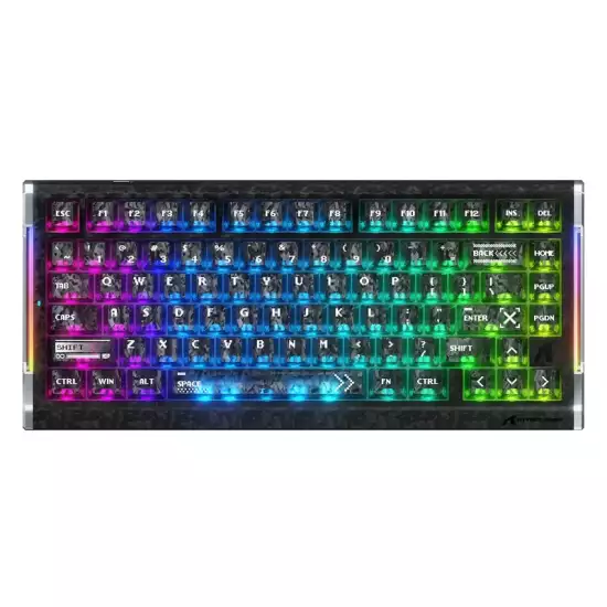 ATTACK SHARK R86 HE Carbon Fiber Rapid Trigger Magnetic Gaming Keyboard – Ink Shade ATTACK SHARK R86 HE Carbon Fiber Rapid Trigger Magnetic Gaming Keyboard – Ink Shade