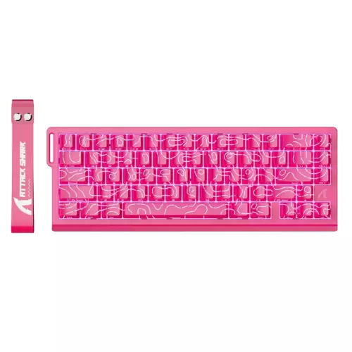 ATTACK SHARK X68 HE Rapid Trigger Magnetic Gaming Keyboard – Pink Contours (Pattern Shine-Through Keycaps)