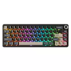 ATTACK SHARK X66 Wireless Mechanical Keyboard with Side-Printed PBT Keycaps – Starry Black
