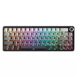 ATTACK SHARK X66 Wireless Mechanical Keyboard with Side-Printed PBT Keycaps – Gradient Black