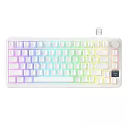 ATTACK SHARK X85 PRO Tri-Mode Gasket Mechanical Gaming Keyboard – White Contours