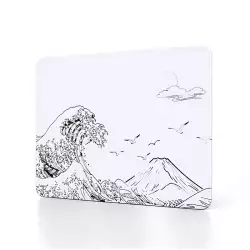 ATTACK SHARK CM05 Tempered Glass Gaming Mouse Pad – The Ukiyo Series: Ink White