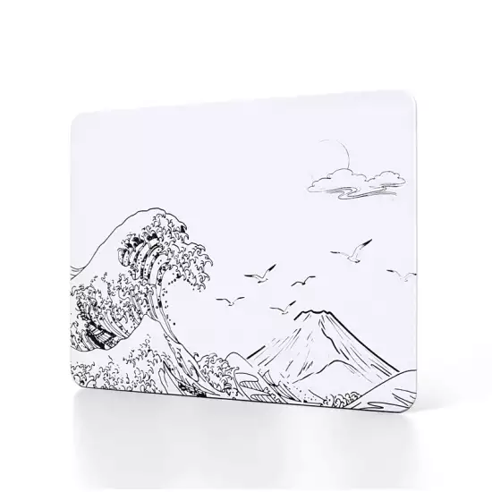 ATTACK SHARK CM05 Tempered Glass Gaming Mouse Pad – The Ukiyo Series: Ink White