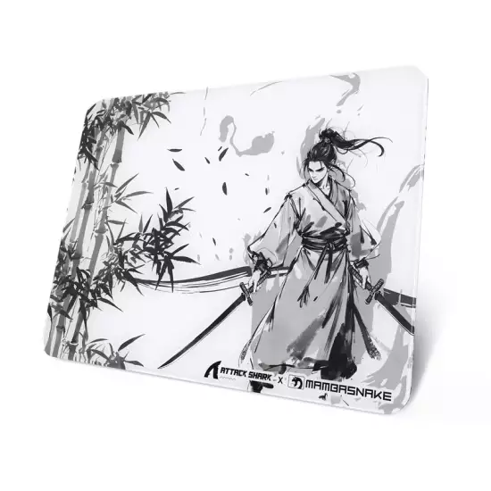 ATTACK SHARK CM05 Tempered Glass Gaming Mouse Pad – Black Warrior