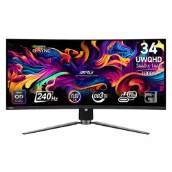 MSI MPG 341CQPX QD-OLED 34.18-Inch UWQHD Curved 240Hz Gaming Monitor
