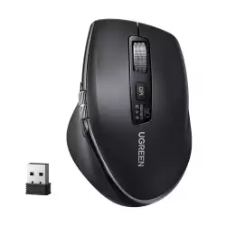 UGREEN M751 Thumb Wheel & Side-Scrolling Multi-Mode Wireless Bluetooth Mouse – Dark Gray / Black | 45792 UGREEN M751 Thumb Wheel & Side-Scrolling Multi-Mode Wireless Bluetooth Mouse – Dark Gray / Black | 45792
