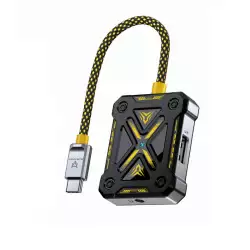 Sarafox 4-in-1 USB-C Gaming Hub – 32-bit/384kHz Audio, 60W PD & 3.5mm Jack | Straight Version