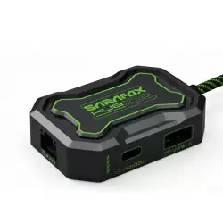 Sarafox 5-in-1 USB-C Gaming Hub – Gigabit RJ45 Ethernet, 3.5mm Audio & 100W PD Charging