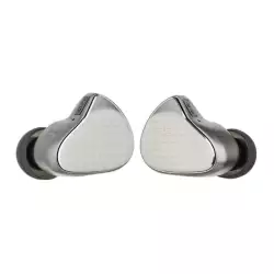 Kiwi Ears Halcyon 5-Driver Tribrid In-Ear Monitors – Interchangeable 3.5mm / 4.4mm Plugs – Silver | 6942445402596