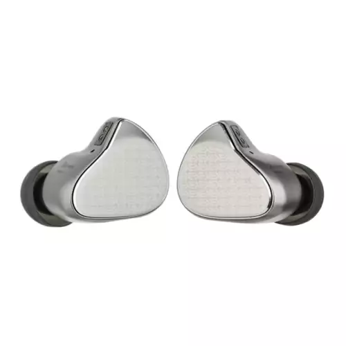 Kiwi Ears Halcyon 5-Driver Tribrid In-Ear Monitors – Interchangeable 3.5mm / 4.4mm Plugs – Silver | 6942445402596