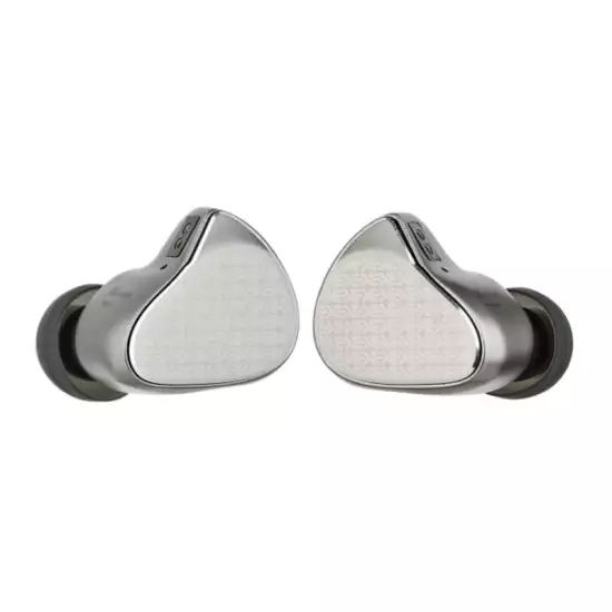 Kiwi Ears Halcyon 5-Driver Tribrid In-Ear Monitors – Interchangeable 3.5mm / 4.4mm Plugs – Silver | 6942445402596