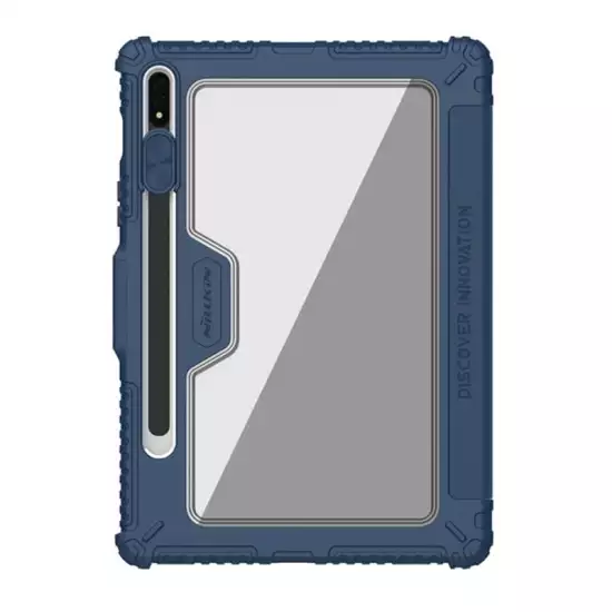 Samsung Galaxy Tab S7 Plus / S7 FE / S8 Plus Nillkin Bumper Leather Case Pro - Blue Samsung Galaxy Tab S7 Plus / S7 FE / S8 Plus Nillkin Bumper Leather Case Pro - Blue
