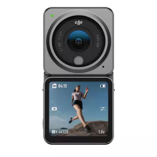 DJI Action 2 Dual Screen Combo 4K Action Camera with Dual Touchscreens, 155 DEGREE FOV, Magnetic Attachments, Stabilization Technology, Underwater Camera ideal for Vlogging and Action Sports, Black