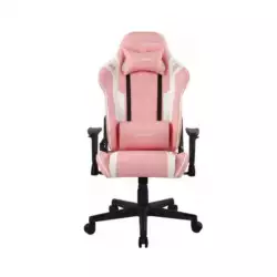 DXRacer Prince Series P132 Gaming Chair, 1D Armrests with Soft Surface, Pink and White | GC-P132-PW-F2-158