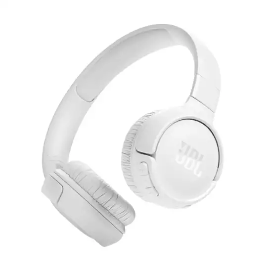 JBL Tune 520BT Wireless On-Ear Headphones, Pure Bass Sound, 57H Battery With Speed Charge, Hands-Free Call + Voice Aware, Multi-Point Connection, Lightweight And Foldable - White JBL Tune 520BT Wireless On-Ear Headphones, Pure Bass Sound, 57H Battery With Speed Charge, Hands-Free Call + Voice Aware, Multi-Point Connection, Lightweight And Foldable - White
