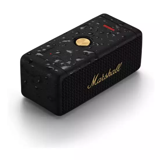 Marshall Emberton II Portable Bluetooth Speakers - Water Resistant Wireless Speakers Portable Speaker 30+ Hour of Playtime - Black and Brass Marshall Emberton II Portable Bluetooth Speakers - Water Resistant Wireless Speakers Portable Speaker 30+ Hour of Playtime - Black and Brass
