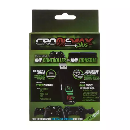 CronusMax Plus Cross Cover Gaming Adapter for PS4 PS3 Xbox One Xbox 360 Windows PC