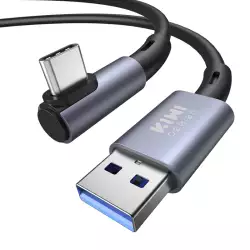 KIWI design Link Cable Compatible with Quest 2 Accessories, USB 3.0 PC Game Cable Fast and Stable VR Headset Cable Accessories (16FT A to C)