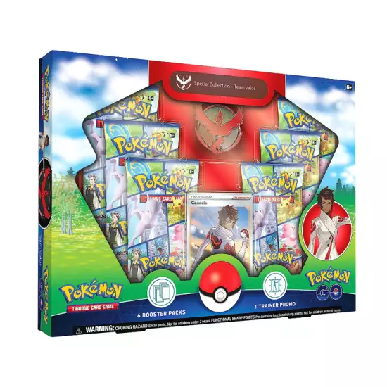 Pokémon TCG: GO Special Collection - Team Valor (1 Foil Promo Card, 1 Deluxe pin & 6 Booster Packs) Pokémon TCG: GO Special Collection - Team Valor (1 Foil Promo Card, 1 Deluxe pin & 6 Booster Packs)