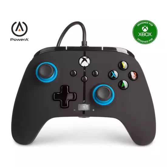 PowerA Enhanced Wired Controller for Xbox - Blue Hint, Gamepad, Wired Video Game Controller, Gaming Controller, Xbox Series X|S PowerA Enhanced Wired Controller for Xbox - Blue Hint, Gamepad, Wired Video Game Controller, Gaming Controller, Xbox Series X|S