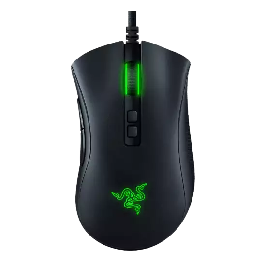 Razer DeathAdder V2 Gaming Mouse: 20K DPI Optical Sensor - Fastest Gaming Mouse Switch - Chroma RGB Lighting - 8 Programmable Buttons - Rubberized Side Grips - Classic Black