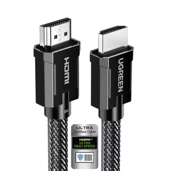UGREEN 8K HDMI 2.1 Cable 3M, 8K@60Hz,4K@240Hz/144Hz/60Hz,Support Dynamic HDR/eARC/3D/Dolby,Compatible for PS5/Xbox/MacBook Pro 2021/Steam Deck/Switch/UHD TV, HD Cord HDMI to HDMI Braid Wire Zinc Shell