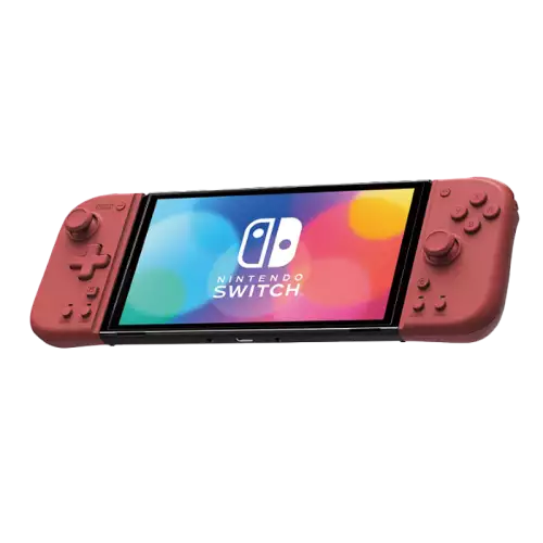 HORI Nintendo Switch Split Pad Compact (Apricot Red) - Ergonomic Controller for Handheld Mode - Officially Licensed by Nintendo