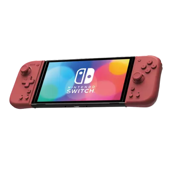 HORI Nintendo Switch Split Pad Compact (Apricot Red) - Ergonomic Controller for Handheld Mode - Officially Licensed by Nintendo HORI Nintendo Switch Split Pad Compact (Apricot Red) - Ergonomic Controller for Handheld Mode - Officially Licensed by Nintendo
