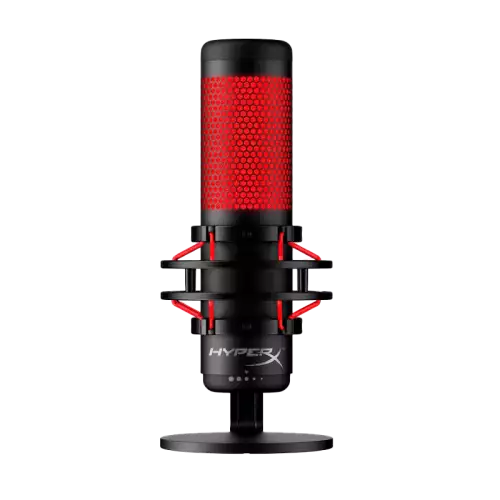 HyperX QuadCast Standalone Microphone for streamers content creators and gamers PC PS4 and Mac Black,