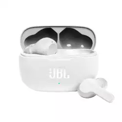 JBL Wave 200 Wireless Earbuds (TWS) with Mic, 20 Hours Playtime, Deep Bass Sound, Dual Connect Technology, Quick Charge, Comfort Fit Ergonomic Design, Voice Assistant Support for Mobiles (White)