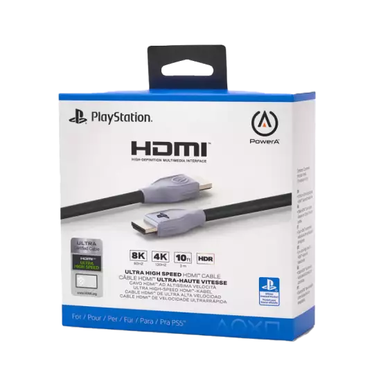 PowerA Ultra High Speed HDMI Cable for PlayStation 5, cable, HDMI 2.1, PS5, officially licensed PowerA Ultra High Speed HDMI Cable for PlayStation 5, cable, HDMI 2.1, PS5, officially licensed