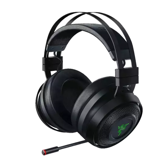 Razer Nari Ultimate Wireless 7.1 Surround Sound Gaming Headset: THX Audio & Haptic Feedback - Auto-Adjust Headband - Chroma RGB - Retractable Mic - For PC, PS4, PS5 - Black
