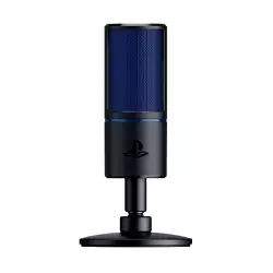 Razer Seiren X for PlayStation - USB Condenser Microphone for Streaming on the PS4 and PS5 (Compact with Shock Absorber, Supercardioid Recording Pattern, Mute Button) Black-Blue Razer Seiren X for PlayStation - USB Condenser Microphone for Streaming on the PS4 and PS5 (Compact with Shock Absorber, Supercardioid Recording Pattern, Mute Button) Black-Blue