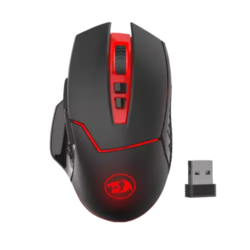 Redragon M690-1 Wireless Gaming Mouse with DPI Shifting, 2 Side Buttons, 2400 DPI, Ergonomic Design, 8 Buttons-Black
