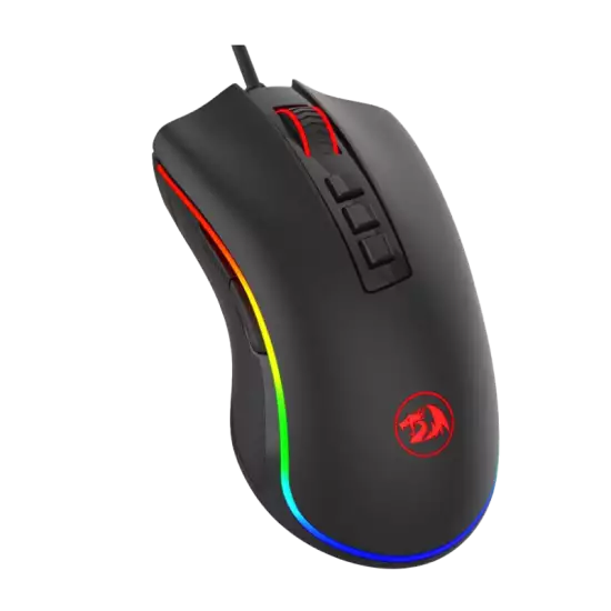 Redragon M711 PC Gaming Mice, Wired Mouse, 7 Programmable Buttons, Customizable RGB Lighting Mouse, 10,000 DPI, Ergonomic Mouse, Lightweight Mice, for Laptop, Desktop, PC (Black)