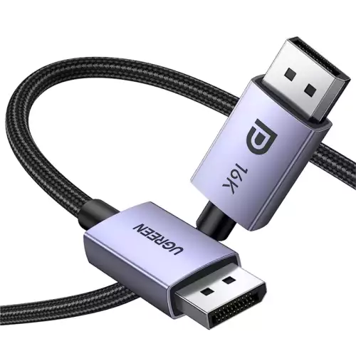UGREEN 16K Displayport Cable 2M, Displayport 2.1 80Gbps, 16K@60Hz,8K@120Hz,4K@240Hz/144Hz/165Hz for Gaming, DP Cable Braided HDR,ARC,G-Sync,Free-Sync for Gaming Monitor,PC,Graphics Card, DP 16K 2Meter (15384)