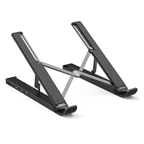 UGREEN USB C Laptop Docking Station, 4 Levels Adjustable Foldable Portable Desktop Stand with USB C 4K HDMI TF/SD 2 USB 3.0 Ports Compatible with Macbooks, HP, Dell, Acer, Asus, Lenovo and More Model:80551