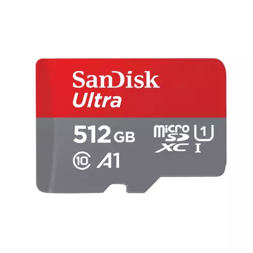 SanDisk 512GB Ultra UHS I MicroSD Card 150MB/s R, for Smartphones, 10 Y Warranty - SDSQUAC-512G-GN6MN